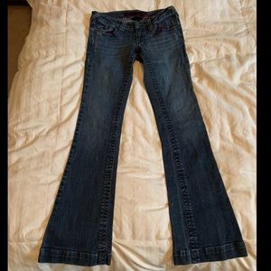 Refuge Jeans—3R, dark wash.